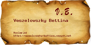 Veszelovszky Bettina névjegykártya